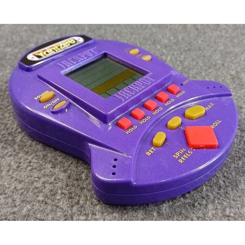 2 Vintage Handheld Games 2000 Radica Tetris - Yahtzee - Wheel of Fortune